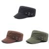 Casual Mens Cotton Flat Cap With Adjustable Fit For Sun Protection And Wind Resistance