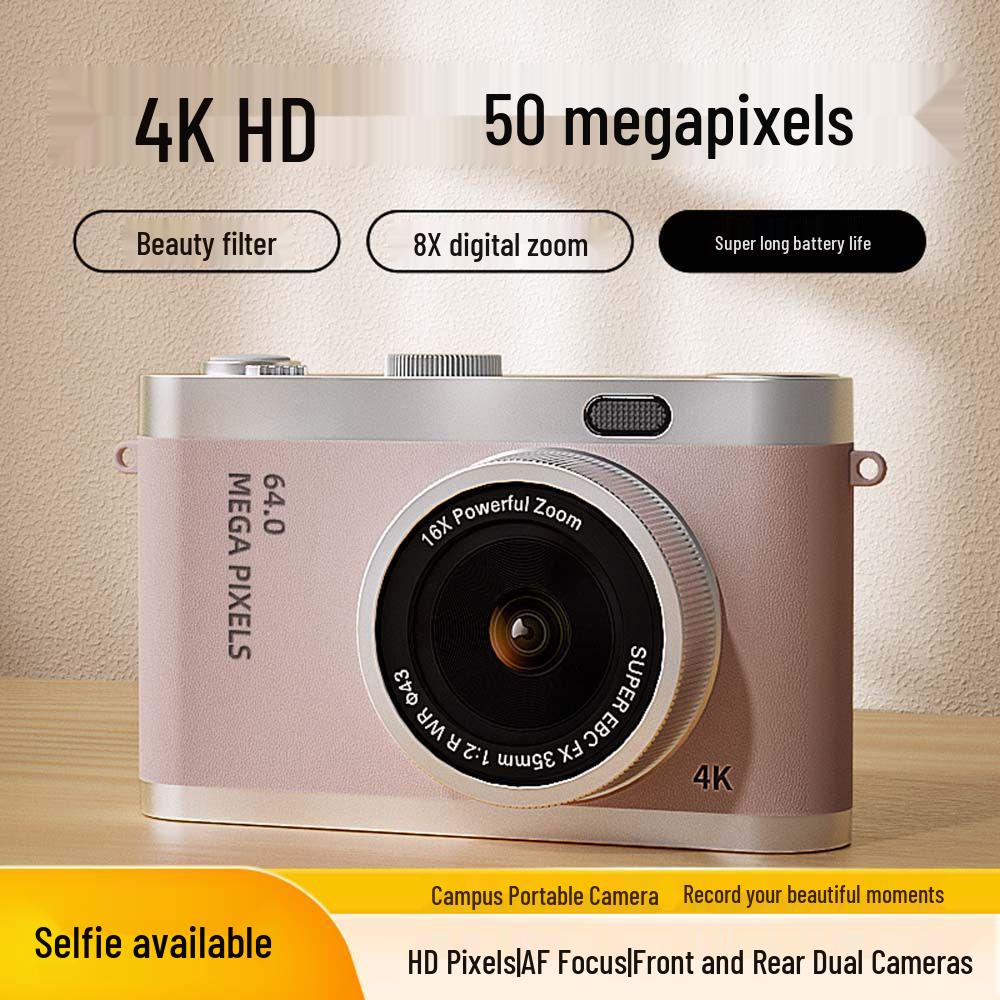 Compact Mirrorless Dual-Camera Digital Travel Camera for Students