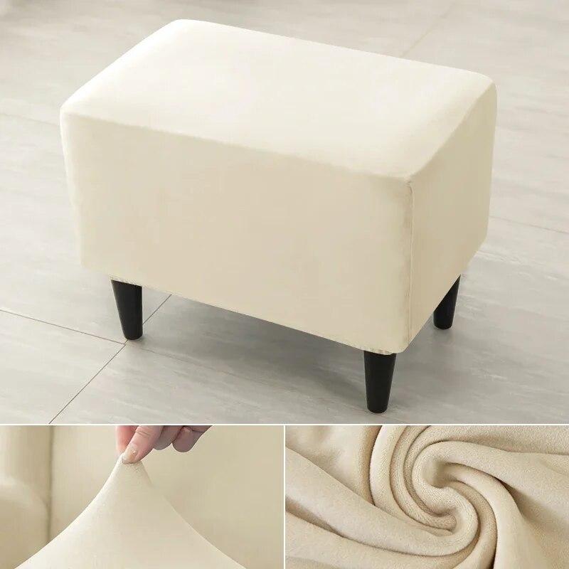 Nordic Solid Color Wing Chair Cover Velvet Stretch Armchair Covers Removable Relax Sofa Slipcovers with Seat Cushion Slipcover