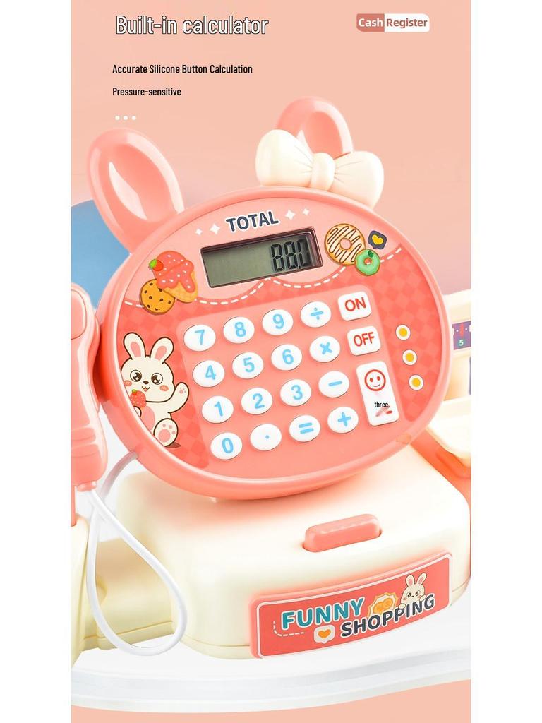 Children's Role-Play Toy: Cartoon Rabbit Supermarket Cash Register
