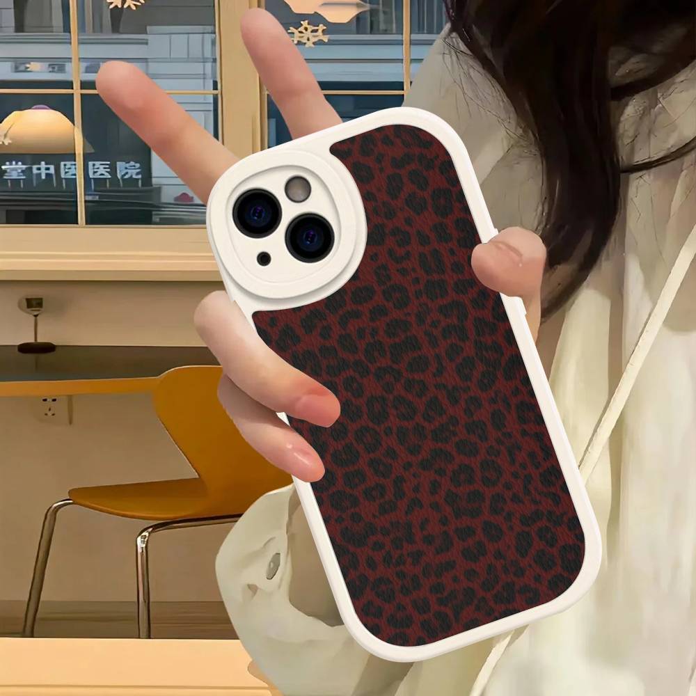 Leopard Cheetah Print Phone Case For IPhone 16 15 14 13 12 11 Pro Max Plus Mini Leather Cover