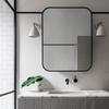 Robinet de lavabo - Noir Mat - Mural - Laiton - 1 Poignée - Thermostatique