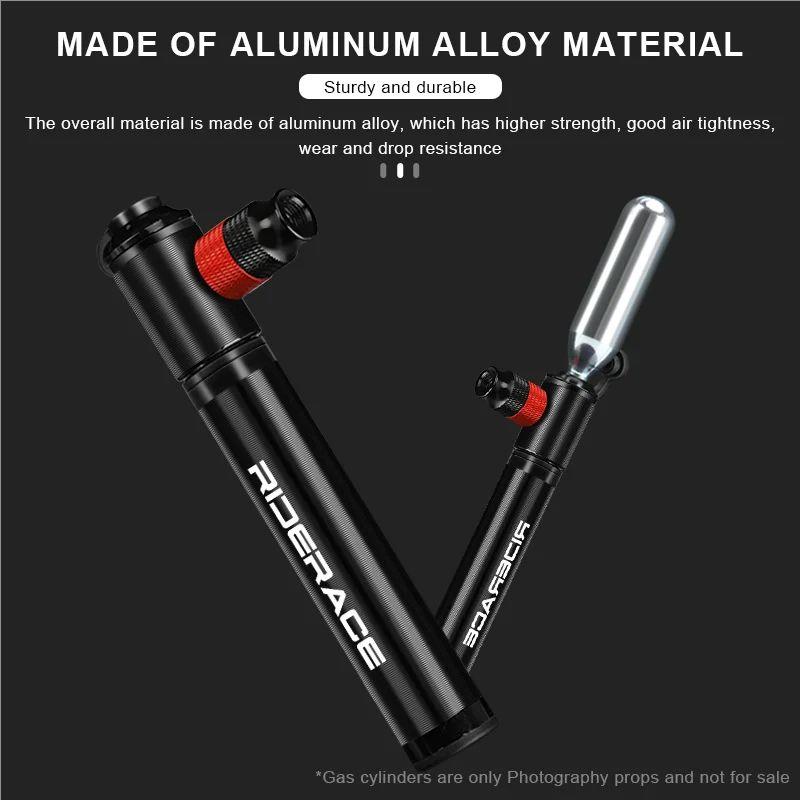 Mini Bike Pump Aluminum Alloy Portable Hand Tire Tube Inflator For Schrader Presta Valve AV FV MTB Road Bicycle CO2 Air Pump