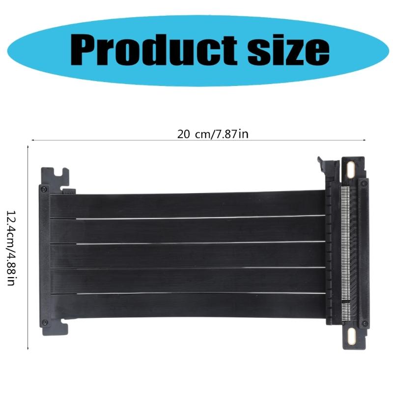 Mini Chassis PCIe 4.0 X16 Riser Cable for Graphics Cards ITX A4 PC Case PCI-E 4.0 Double Reverse GPU Extension Cord