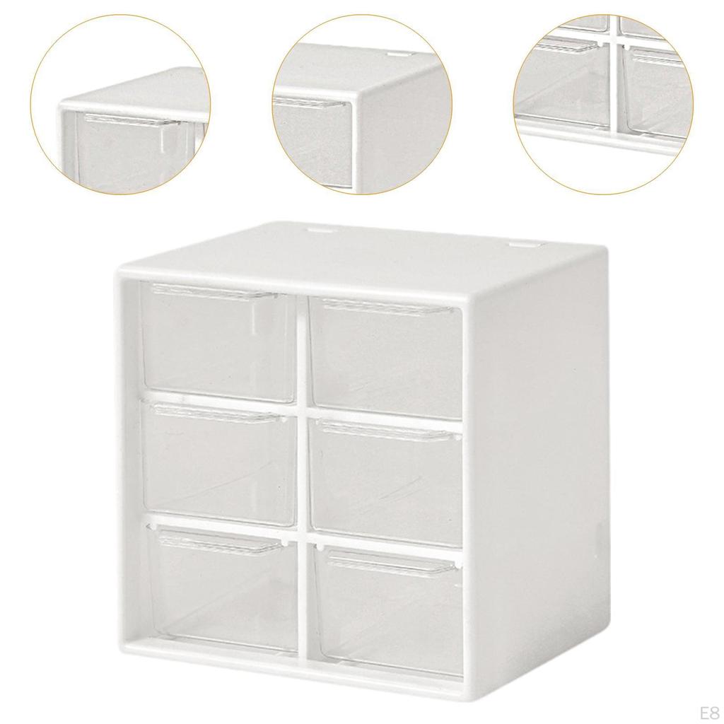 Compact Drawer Organizer for Desktop Use, Storage Solution with Drawers Beads and Office