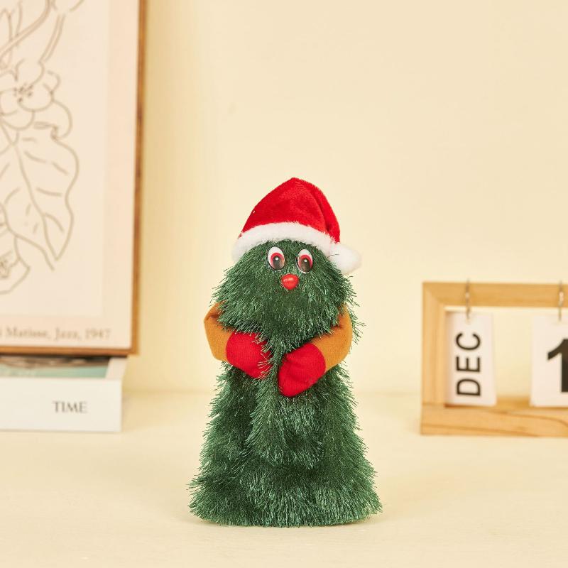 Tańcząca Choinka Z Muzyką Obracająca się Zabawka dla Dzieci Śpiewająca Lalka na Boże Narodzenie Lalka Elektryczna Rekwizyt do Żartów Zabawna Zabawka Dekoracje Świąteczne