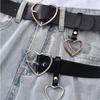 Cute Leather Belt Metal Heart Shape Buckle Camel White Black Retro PU Waistband Designer Skirts Pants Strap for Women Girls