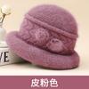 Autumn and Winter New Old Man's Hat Women's Knitted Versatile Warm Middle and Old Rabbit Hair Thickened Fashion Wool Basin Hat