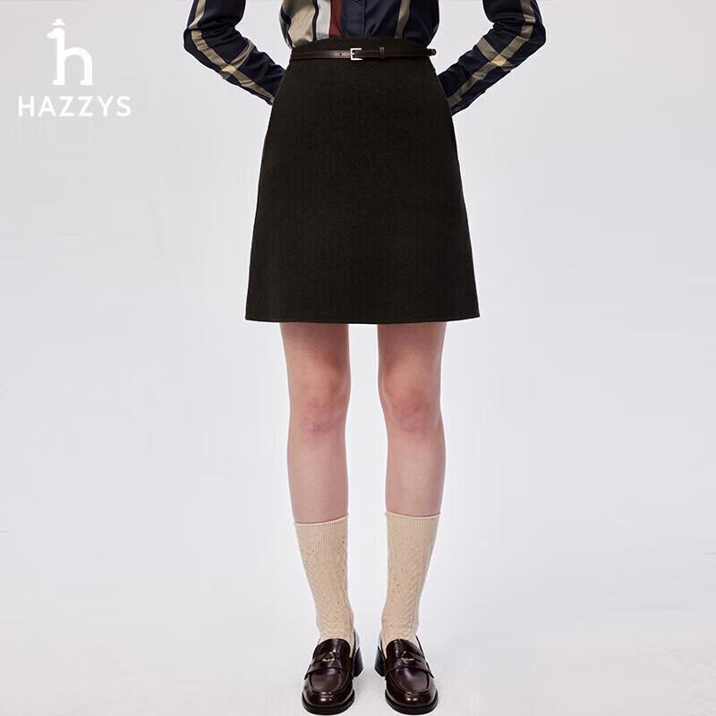 

HAZZYS Women s London Fashion Week Double-sided Wool Mini Skirt M