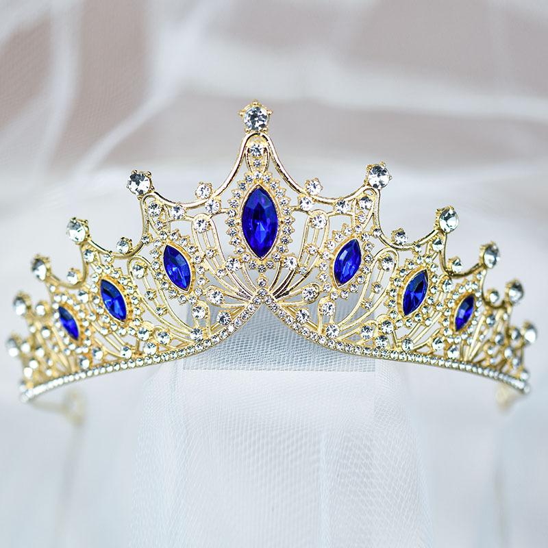 Bridal Crown Headband Headband Wedding Korean Style Birthday Adult Gift Crystal Crown Princess Dress Hair Accessory