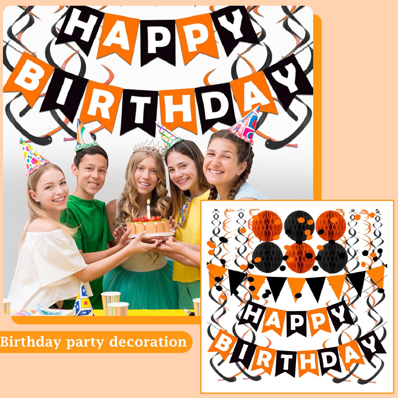 

Birthday Party Decorations, Banners, Triangular Flags, Honeycomb Balls, Backgrounds, Walls, Desktops One Size