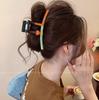 Korean Alphabet Contrasting Color Grab Clip Female High-end Large Hairpin Back Head Shark Clip Hair Disc Hair Accessories