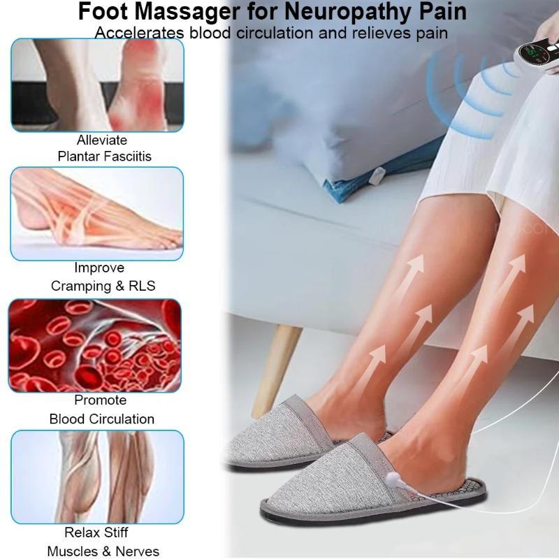 Electric EMS Foot Massage Shoes Electrode Microcurrent Physioherapy Massage Slipper for Acupressure Stimulation EMS Foot Massage
