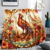 Flower Border Goat Hedgehog Print Flannel Blanket High Quality Comfortable for All Seasons Home Decor Warmth and Comfort Perfect for Christmas Gifts