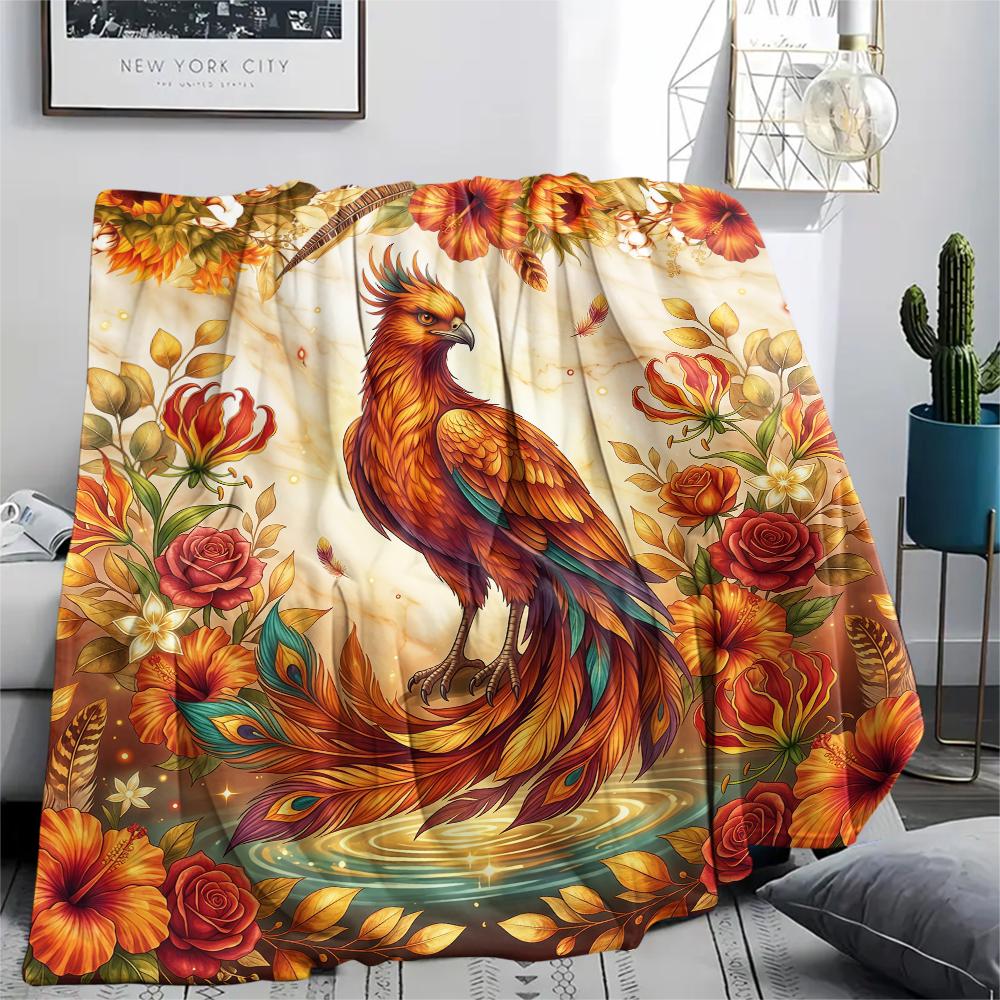 Flower Border Goat Hedgehog Print Flannel Blanket High Quality Comfortable for All Seasons Home Decor Warmth and Comfort Perfect for Christmas Gifts