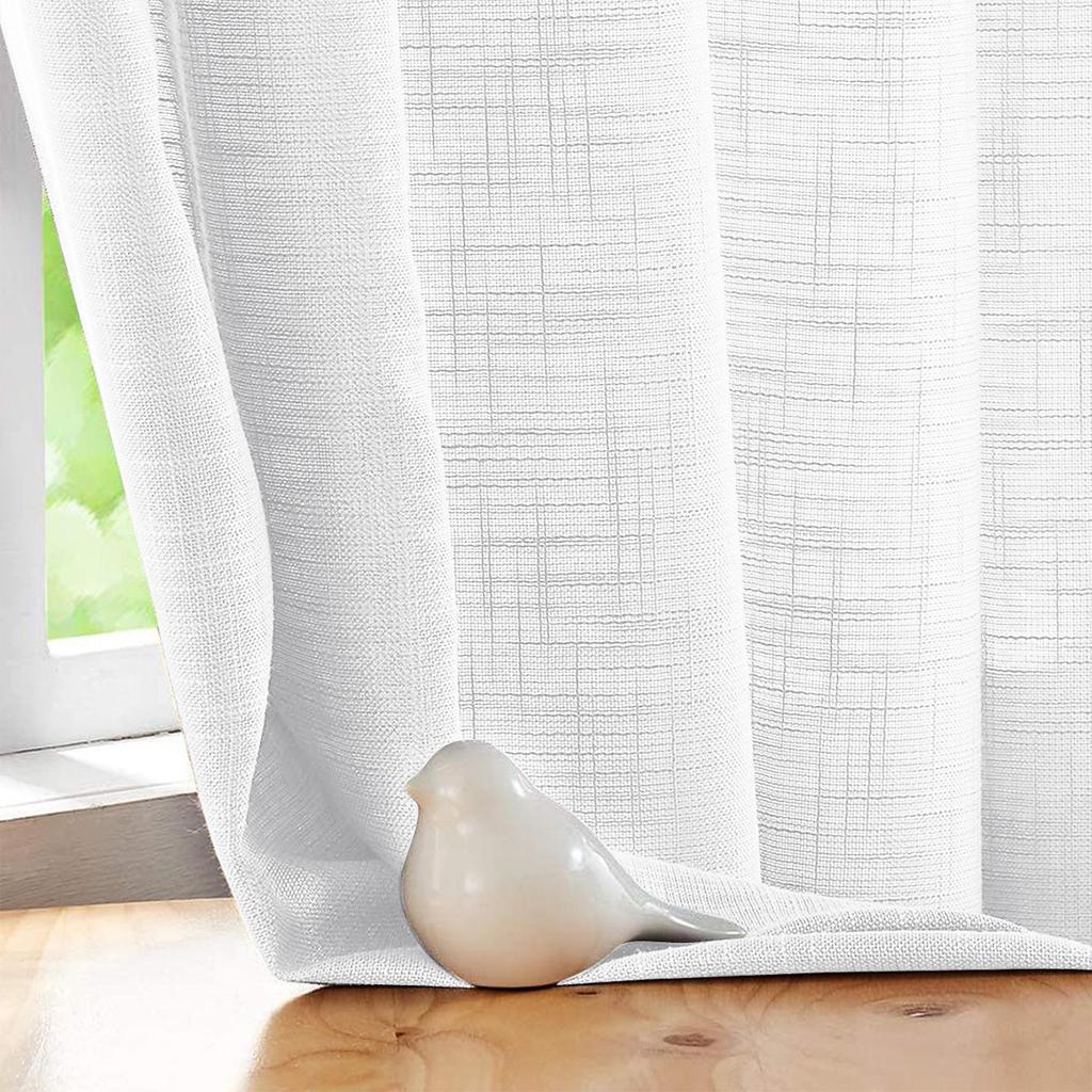 Tela de Janela Cinza de Bambu Cruzado Linho Poliéster para Varanda Acabada, Tela de Janela É Opaca