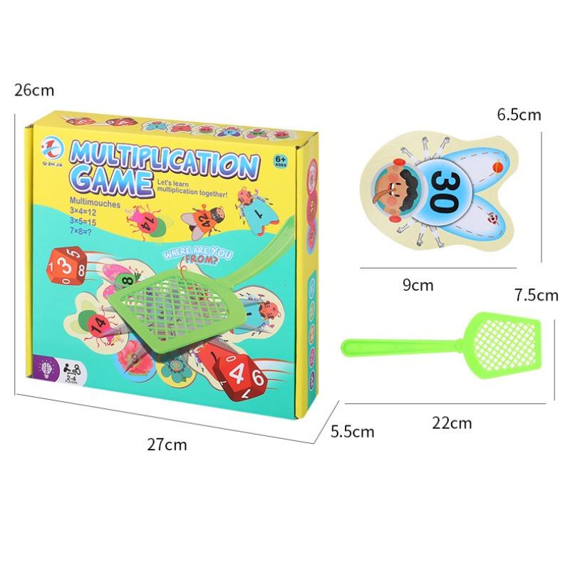 Spielzeug Lern Fliegenklatsche Spiel für Worterkennung Multiplikation Übung Interaktives Brettspiel Party Schnelle Reaktion Kinder