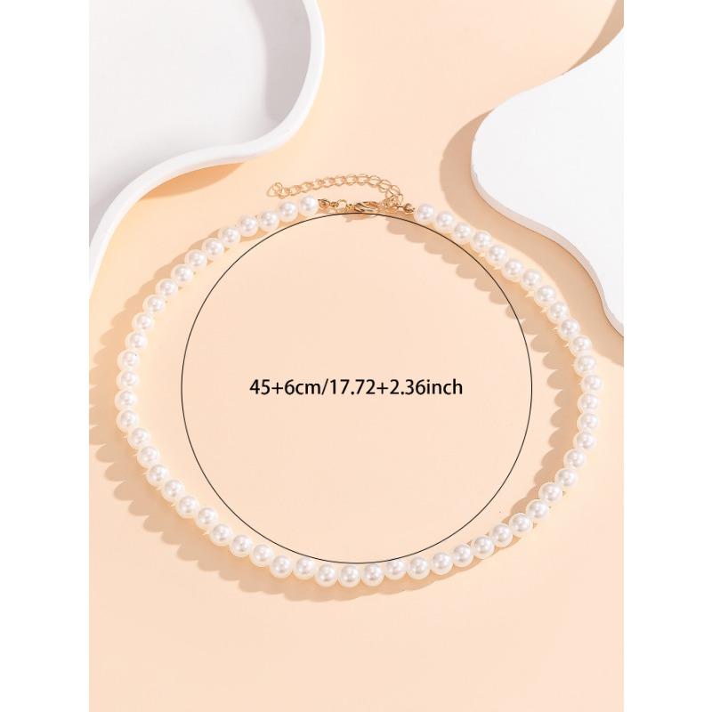 Vintage Imitation Pearl Ins Style Minimalist Niche Light Luxury Clavicle Necklace