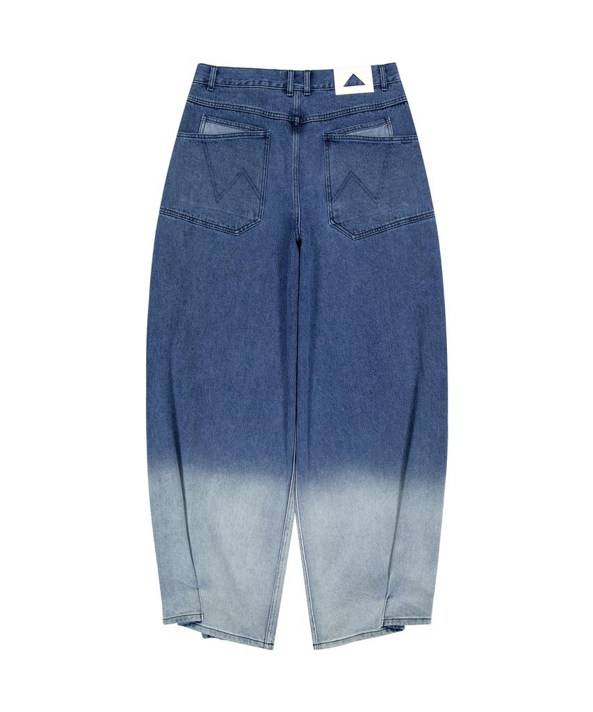 UNGIMMICK Two Tone Washed Denim Pants (Blue)