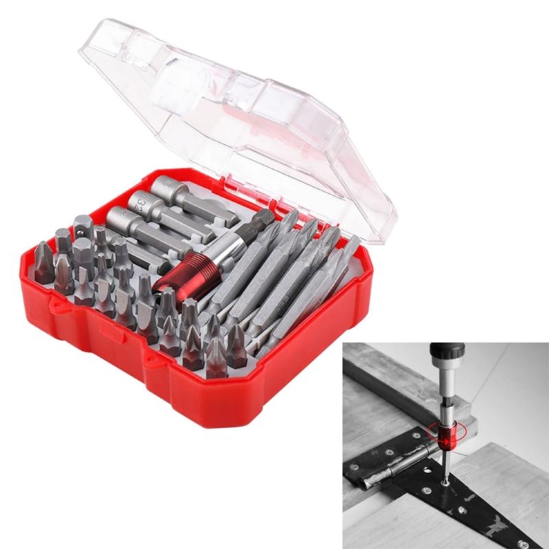 Durable 34pcs Security Bit Set Comprehensive Hex Star Screwdriver Set Essential Bit Durable for All Your Repair Needs