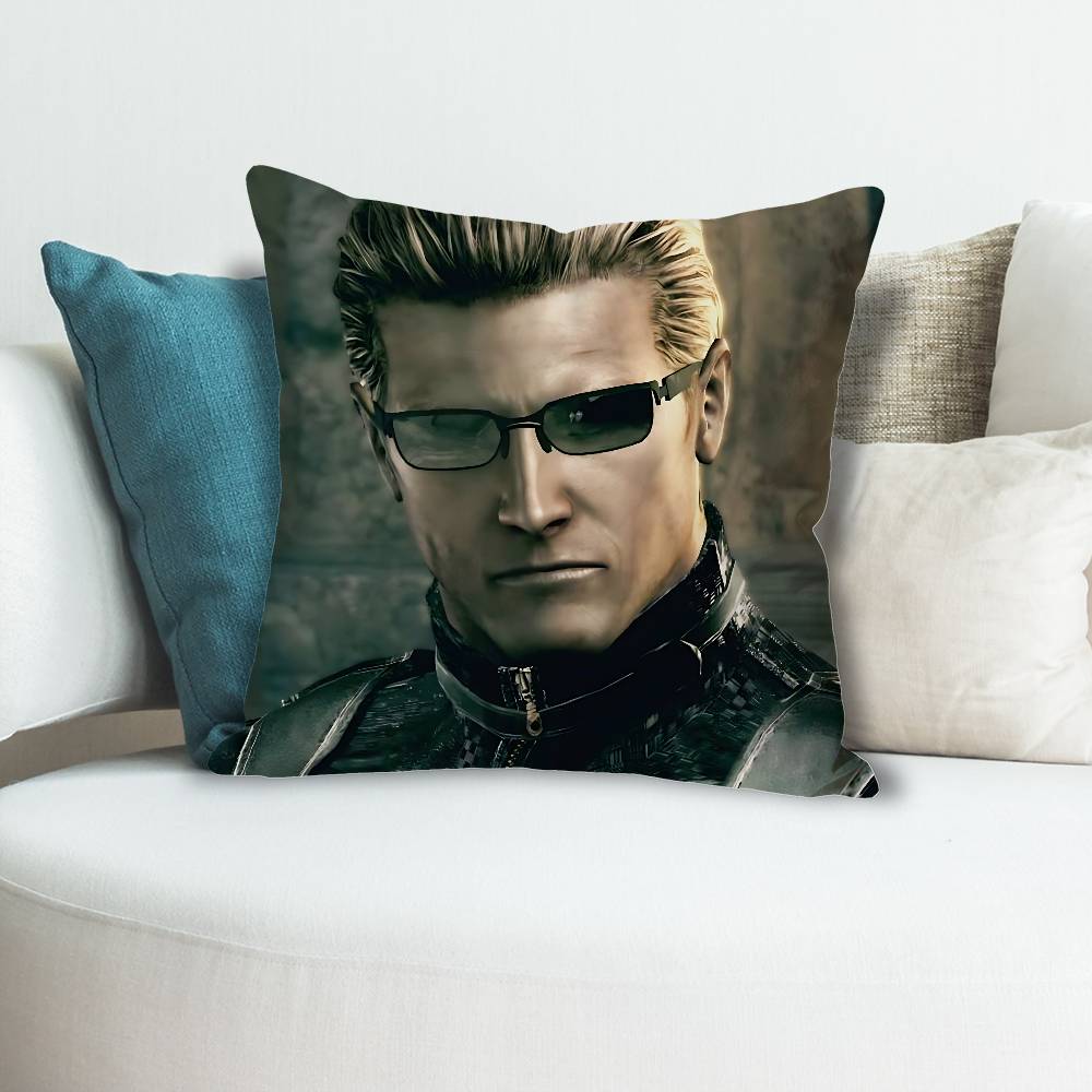 Cool AAlbert WWesker Anime Celebrity Merchandise AllMatch Printed Pillow Case Sofa Car Office Room Decoration Protector
