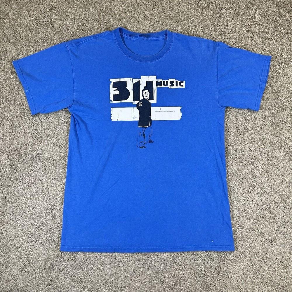 Vtg 311 Music Band Three Eleven Cotton Blue All Size Unisex Band Shirt TT632 Unisex T-Shirt XL