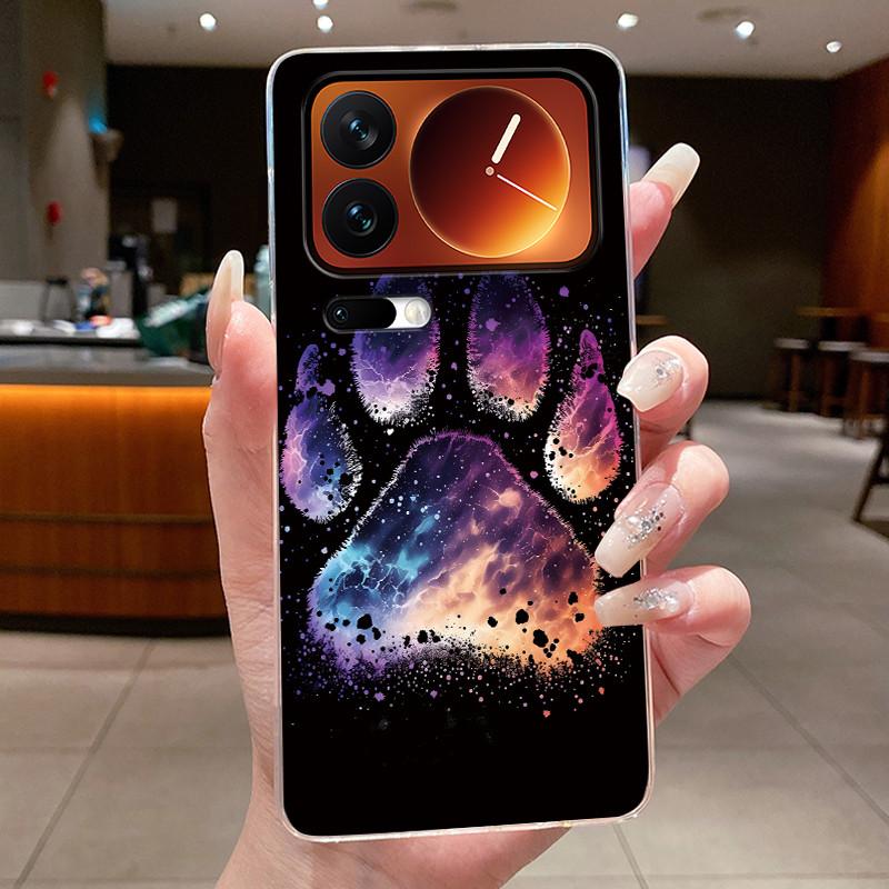 Fashion Night Owl Pattern Phone Case For Xiaomi 17 Pro Xiaomi 17 Pro Max Transparent TPU Soft Cover Shockproof Couple Shell