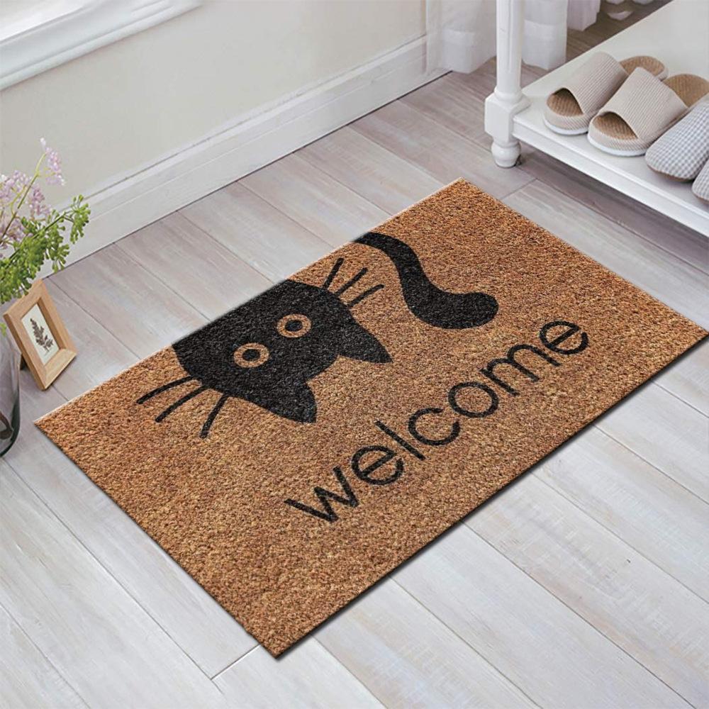 Animal Welcome Home Can Cut Pvc Door Mat Spray Silk Floor Mat Dust Carpet