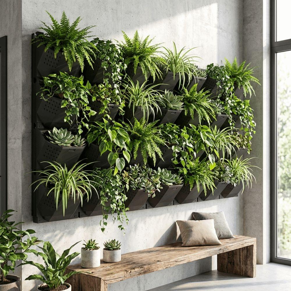 Self Watering Vertical Planter 2/3 Holes Plants Grow Container Wall Flowerpot  Greening Plant