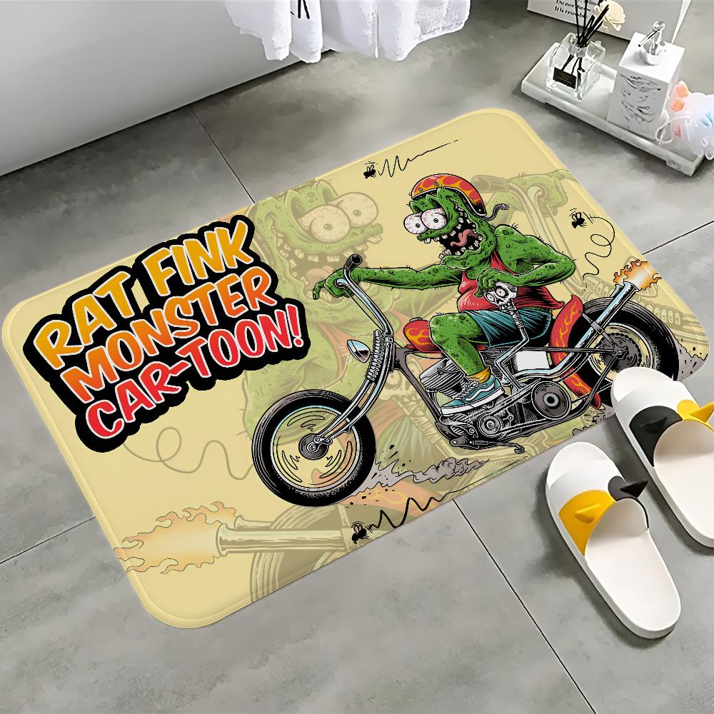 Fairy Tales of Rat Fink Cartoon Floor Mat Floor Mat Non-Slip Laundry Room Mat Laundry Decor Child Living Room Household Carpets
