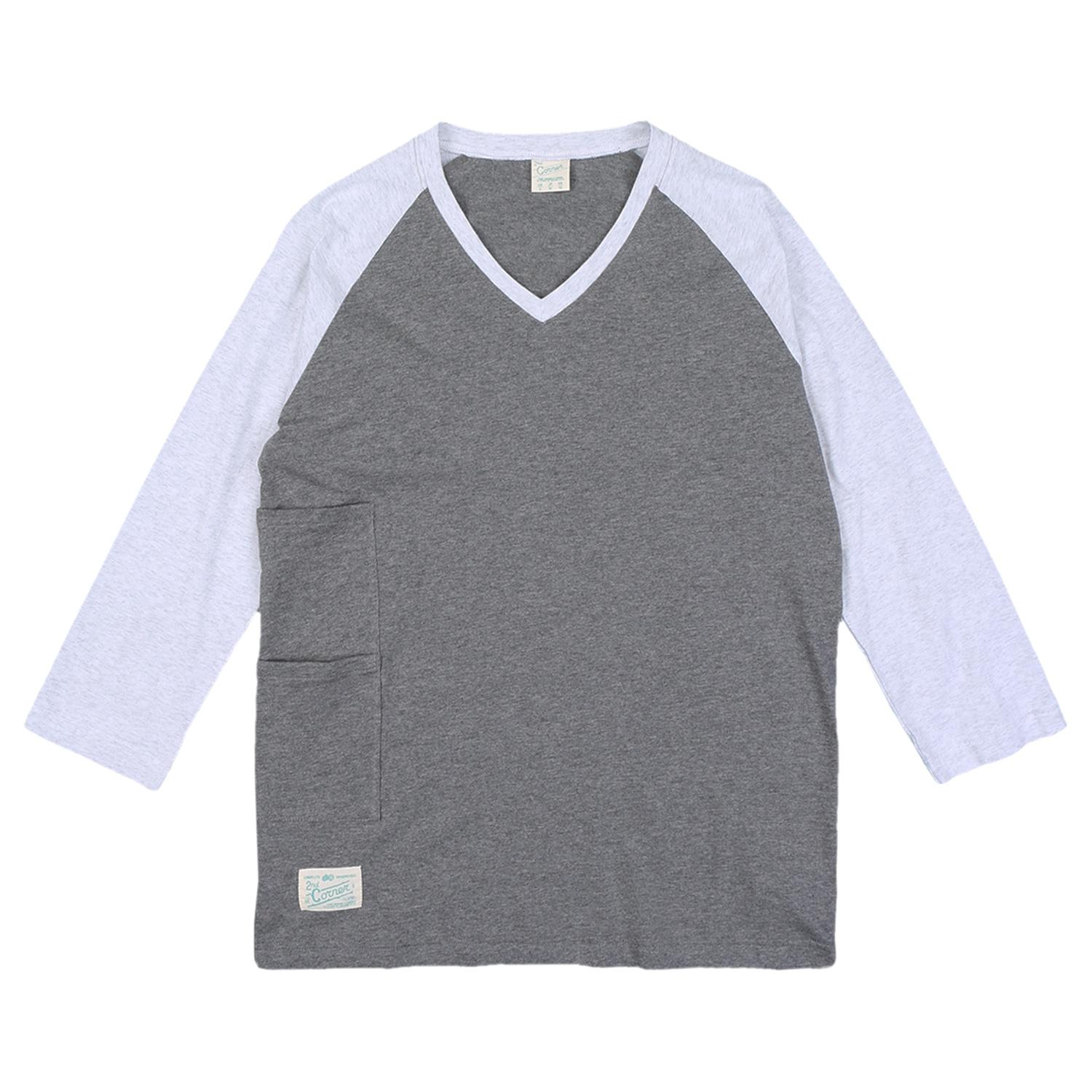 Second Corner Men S Pure Cotton Graphic Capri Sleeve T-Shirt. Halls-M.Grey Look/M