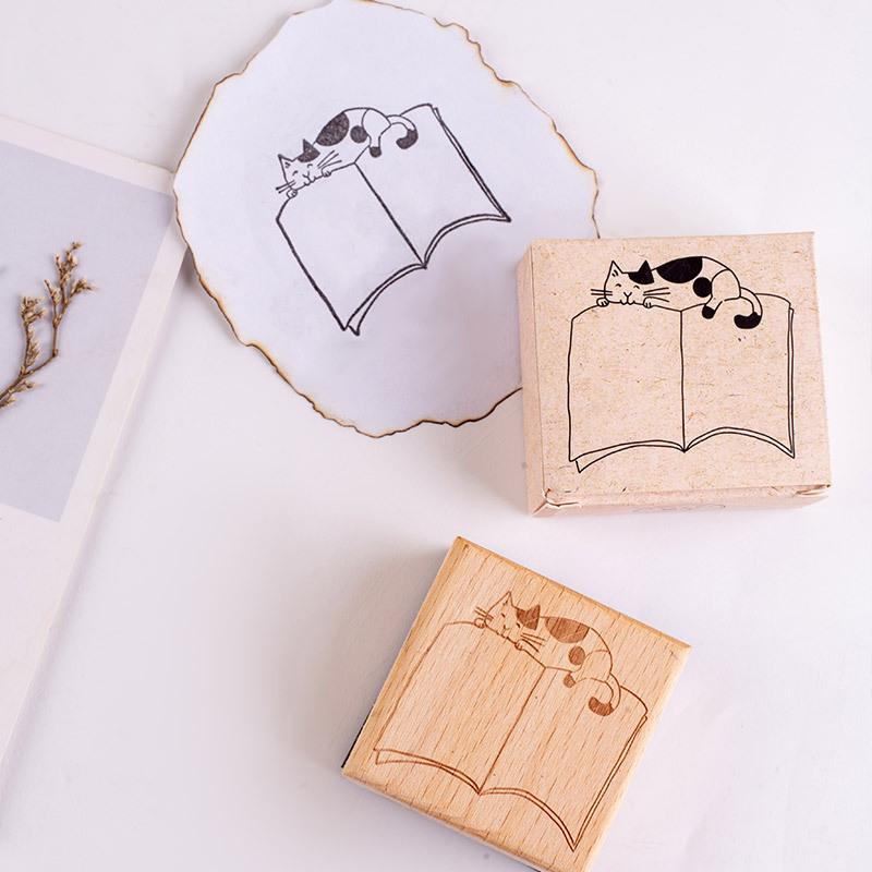 Kawai Original Light Retro Hand Ledger Message Box Series 6 Types of Cartoon Border Decorative Material Printing Assorted Stamps