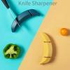 Multifunctional Two-stage Knife Sharpener Kitchen Sharpening Stone Portable Banana Type Whetstone Kitchen Grindstone Tool