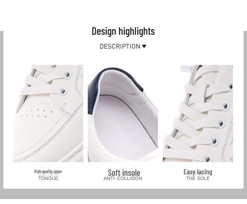 Men's 2025 Autumn Genuine Leather Slip-on Casual Sports Skate Shoes