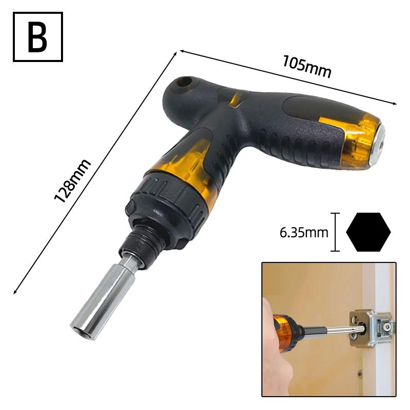 

Телескопічна тріскачкова викрутка Багатофункціональна регульована ручка Набір шліцевих та хрестоподібних біт Викрутка Головка для викрутки Ремонт Ручні інструменти