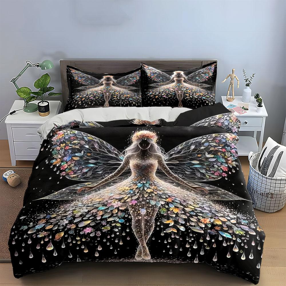 Fairy-Inspired Outfit For Fantasy Themes  Kid'S And Adults' Bedroom Decor, Exquisite Three-Piece Bedding Set Gift