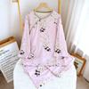 New Chinese style pajamas two-piece set breathable loose women's summer set retro large size bamboo fiber loungewear