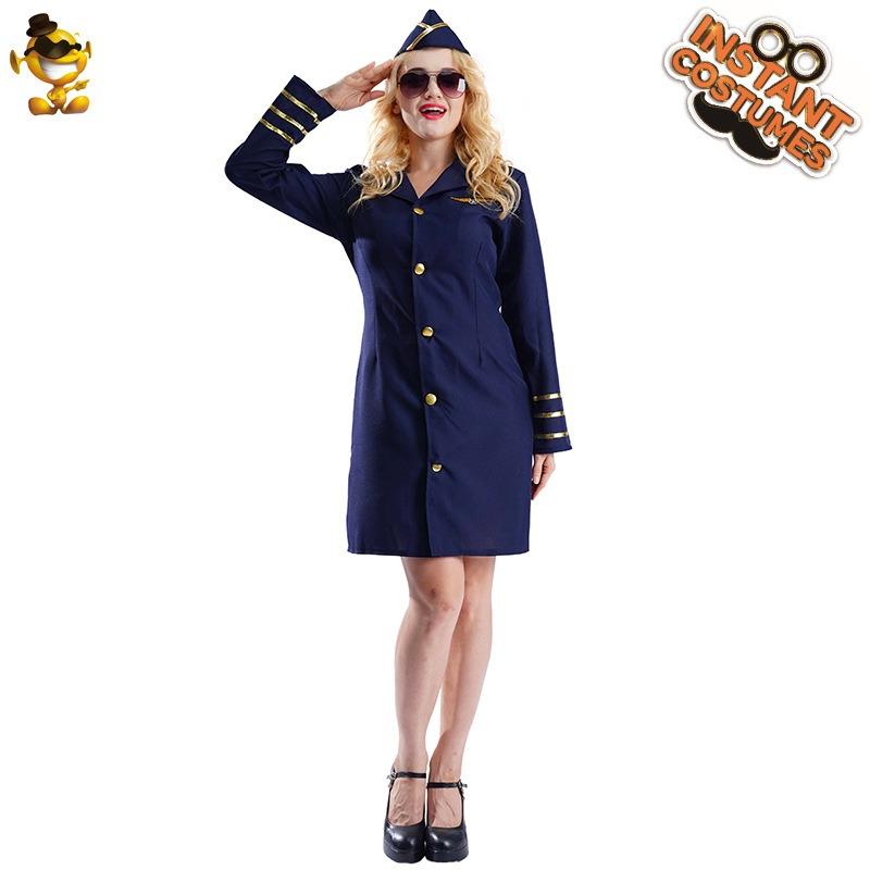 Female Flight Attendant, Flight Attendant, Professional Clothing, Role-playing Stage Clothing, Performance Clothing, Cosplay Clothing, Party Clothing