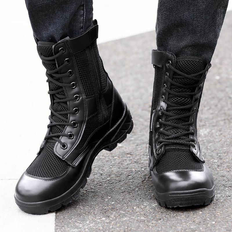 

Мужские сверхлегкие дышащие летние сетчатые рабочие ботинки на молнии - Обувь для безопасности и походов 42