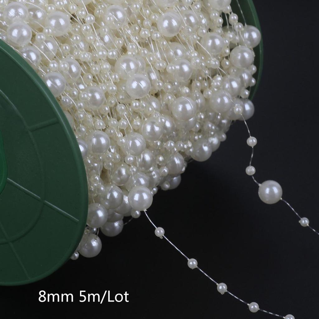 Round Sun Rose Double Pearl Chain for Wedding & DIY Hair Accessories