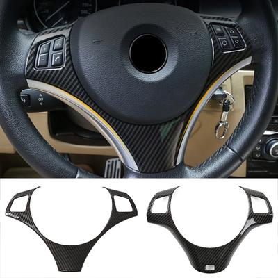 Carbonfaser-gemusterter Auto-Lenkrad-Panel-Dekorationsabdeckungs-Zierform-Aufkleber für BMW 1 3er E87 E90 E92 E93 2006-2012
