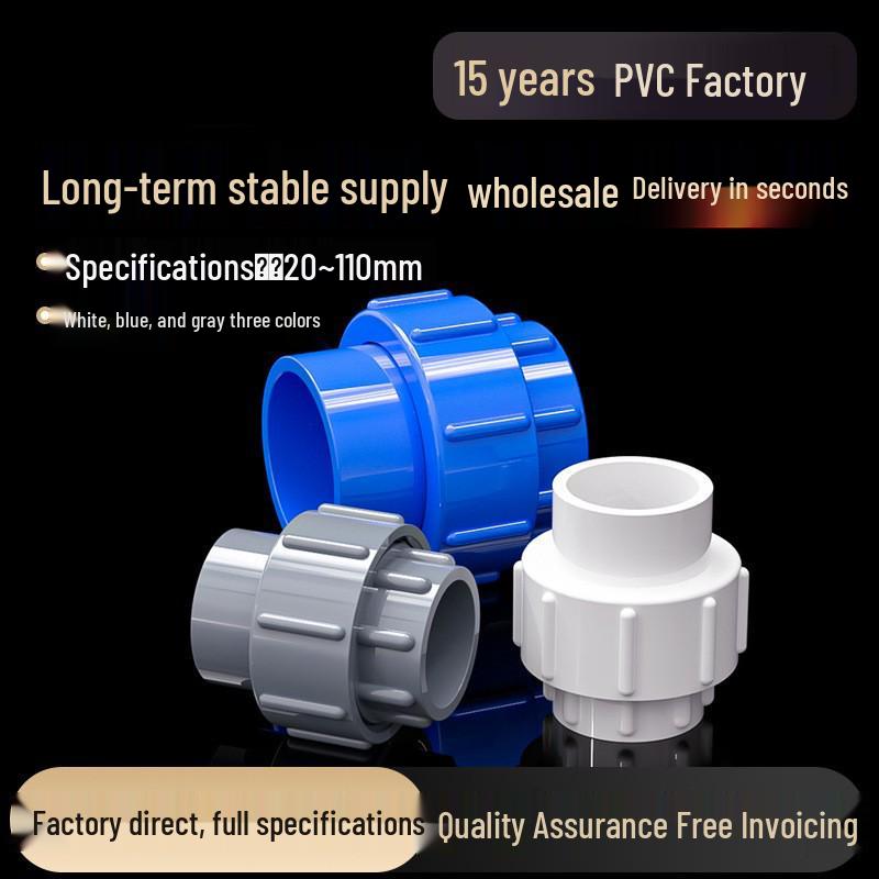 UPVC Water Supply Quick Connector DN65 PVC Plastic Union 2-1/2 Inch 20 blue union