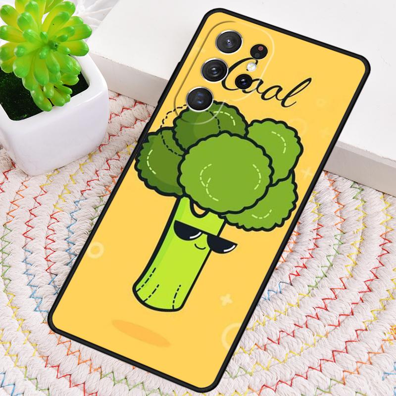 Funny Cartoon Broccoli Phone Case for Samsung Galaxy note 10 pro S26 Ultra S23 S24 FE S25 S21 S22 PLUS shockproof Cove