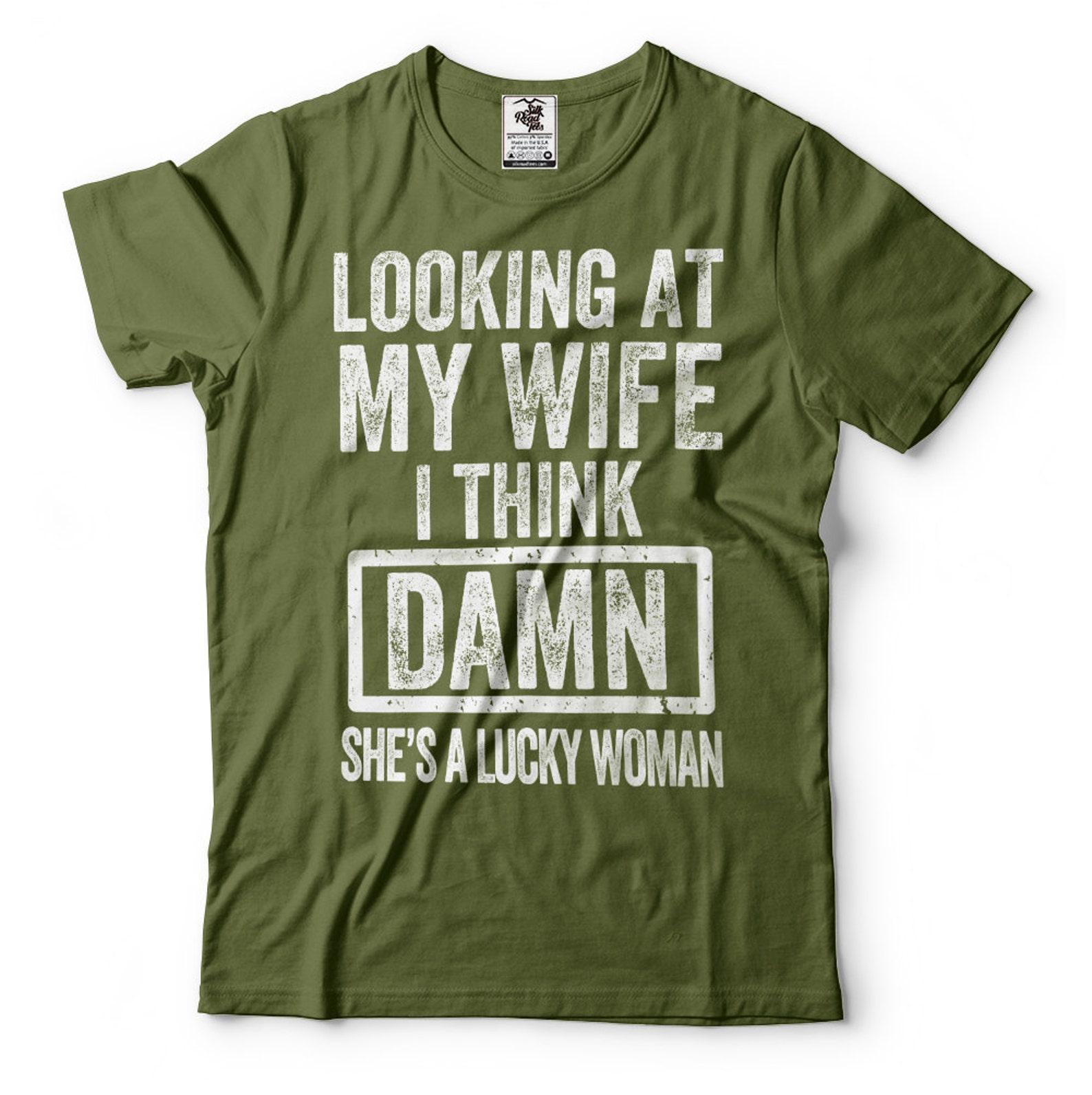 Funny Husband Valentine s Day T-Shirt: Lucky Wife Gift S