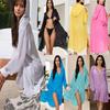 New European-American Hollow Knit Sunscreen Bikini Cover-Up - Sexy, Loose Pullover Beachwear