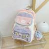 School Bag for Girls, Pain Bag for Junior High School Students, Large-capacity Fashionable Backpack, Cute Transparent Belt, Two-dimensional Personal