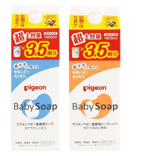 [Baby Soap Refill] Pigeon Baby Whole Body Foaming Soap (0 Months and Up) 1400mL 3.5 Times