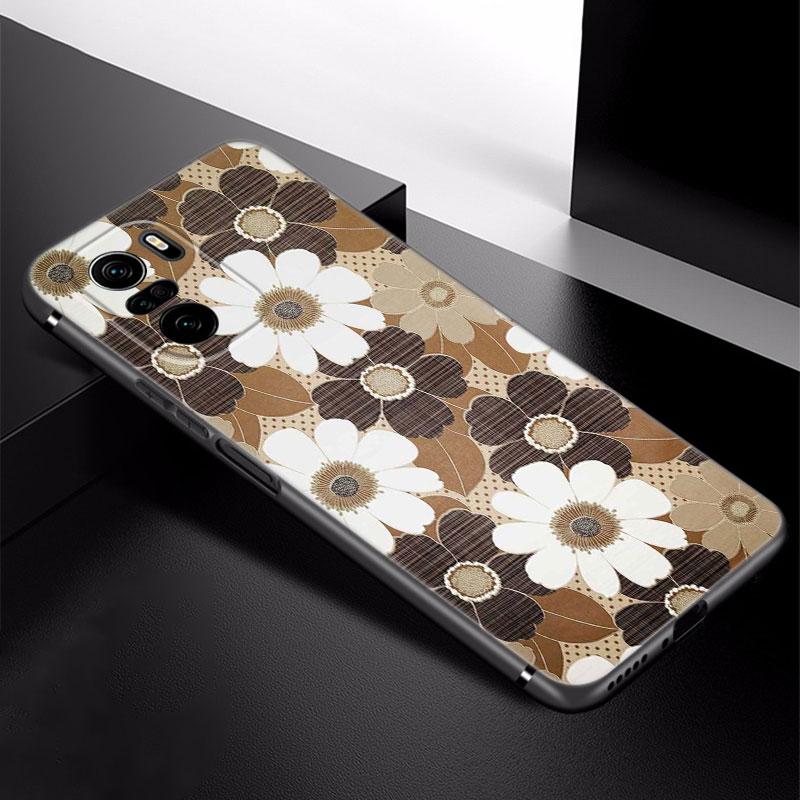 Aesthetic African Wax Fabic Phone Case For Xiaomi Redmi Note 5 6 9T K20 K40 K50 Pro 7A 8A 9A 9C 9i 10A 10C A1 S2 TPU Black Cover