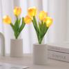 LED Tulip Nightlight Simulation Bouquet Warm Light Atmosphere Light Bedroom Living Room Bedhead Desktop Decoration Lamp Gift