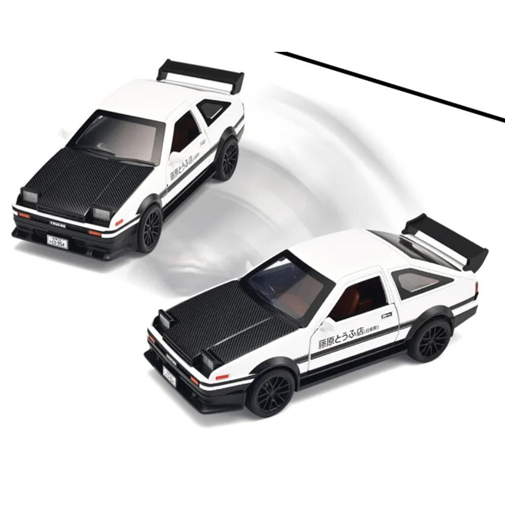 1/32 Toyota Initial D AE86 Drift Function Alloy Car Diecasts & Toy Vehicles Metal Toy Car Model Sound and Light Collection Kids Toy